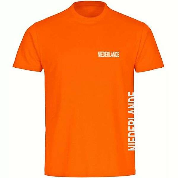 multifanshop T-Shirt Herren Niederlande - Brust & Seite - Männer günstig online kaufen