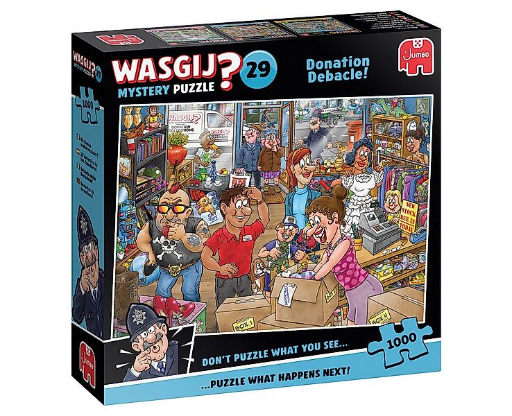 Jumbo Spiele Puzzle Wasgij Mystery 29 - Spenden Debakle 1000 Teile Puzzle, günstig online kaufen
