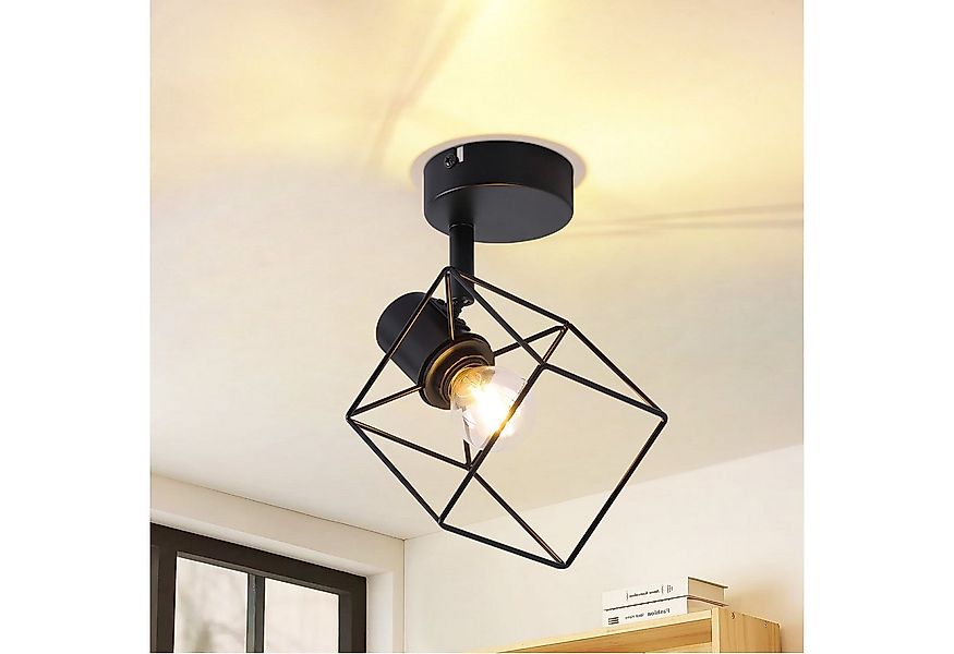 ZMH Deckenstrahler 1 Flammig E14 Deckenleuchte 350° Schwenkbar Vintage Meta günstig online kaufen