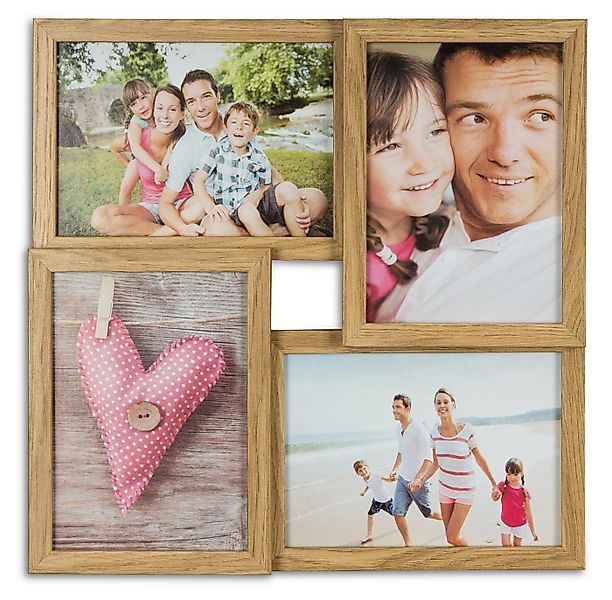 Levandeo® Bilderrahmen Collage, levandeo Bilderrahmen Collage B x H: 34x34c günstig online kaufen