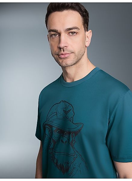 Trigema T-Shirt "TRIGEMA T-Shirt mit Affen-Printmotiv" 1 Stk. tlg. günstig online kaufen