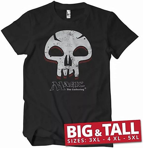 Magic the Gathering T-Shirt Black Mana Skull Big & Tall T-Shirt günstig online kaufen