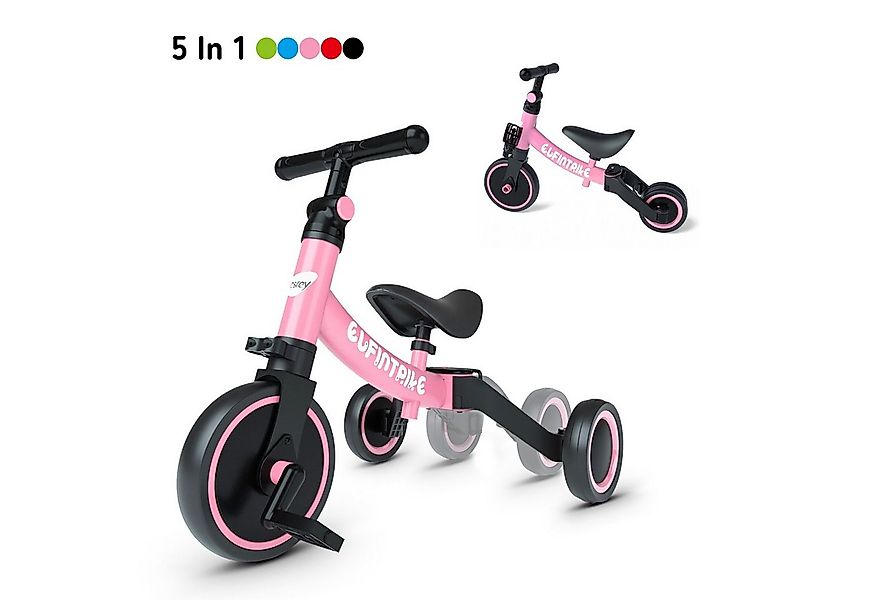 besrey Dreirad Kinderdreirad 5-in-1 Laufrad Lauffahrrad Geschenk für Kinder günstig online kaufen