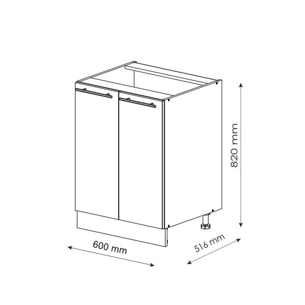 Vicco Unterschrank R-Line, Blau-Grau/Goldkraft Eiche, 60 günstig online kaufen
