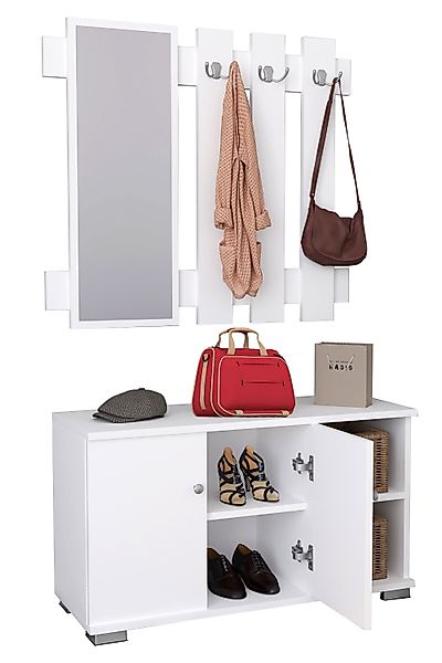 VCM Schuhschrank 2tlg. Holz Garderobe Dielenmöbel günstig online kaufen