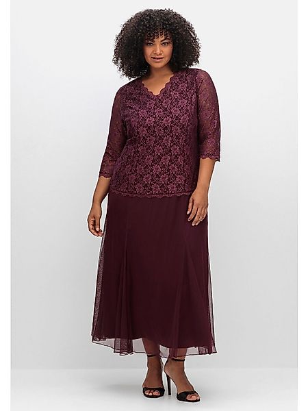 Sheego Abendkleid Große Größen mit Spitzenoberteil günstig online kaufen