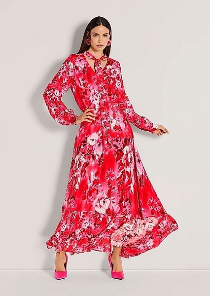 MADELEINE Maxikleid Stretchkleid mit Blumenmuster Maxikleid mit V-Ausschnit günstig online kaufen