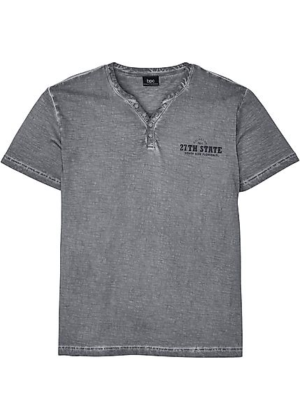 Henleyshirt in gewaschener Optik, Kurzarm günstig online kaufen