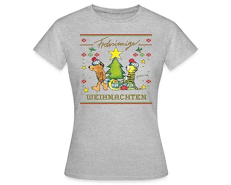 Spreadshirt T-Shirt Janosch Frohsinnige Weihnachten Ugly Christmas Frauen T günstig online kaufen