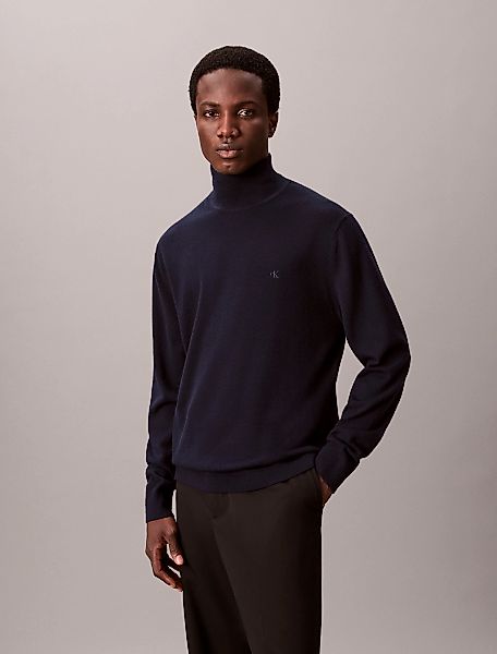 Calvin Klein Stehkragenpullover "LS MERINO MOCK NECK SWTR 14GG", Mit Rundha günstig online kaufen