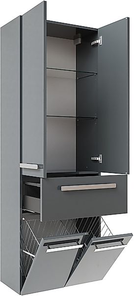 Saphir Hochschrank "Serie 4005 Badschrank 60 cm breit, mit 2 Türen und 1 Sc günstig online kaufen