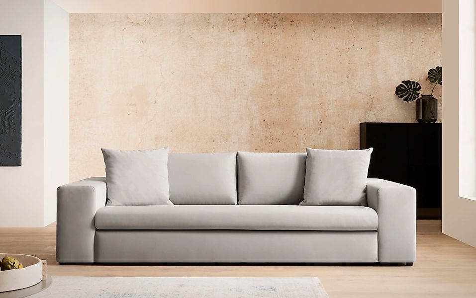 Home affaire 3-Sitzer "SLEETLAND XXL in Samtvelours oder Vintage-Leder-Opti günstig online kaufen