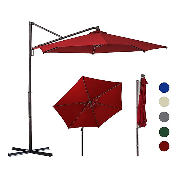 Sekey Ampelschirm 300cm Alu Sonnenschirm, 360° drehbar und neigbar, UV50+ S günstig online kaufen