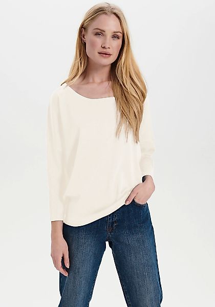 Saint Tropez Rundhalspullover "A2561, MilaSZ R-Neck" Feinstrick mit Viskose günstig online kaufen