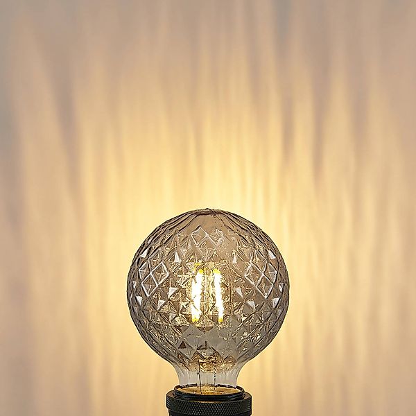 Lucande LED-Lampe E27 G95 4W 1.800K dimmbar smoke günstig online kaufen