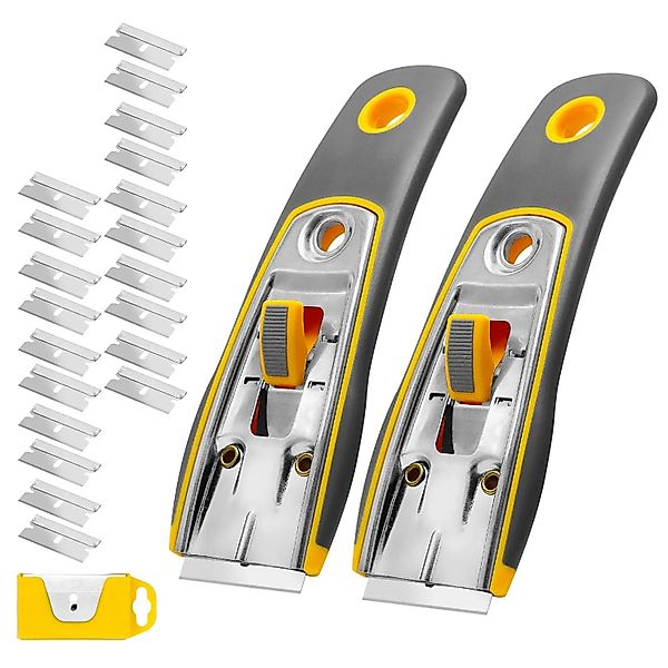 CCLIFE 2 Stück Herdkratzer Schaber mit 20 Klingen für Glaskeramik Induktion günstig online kaufen