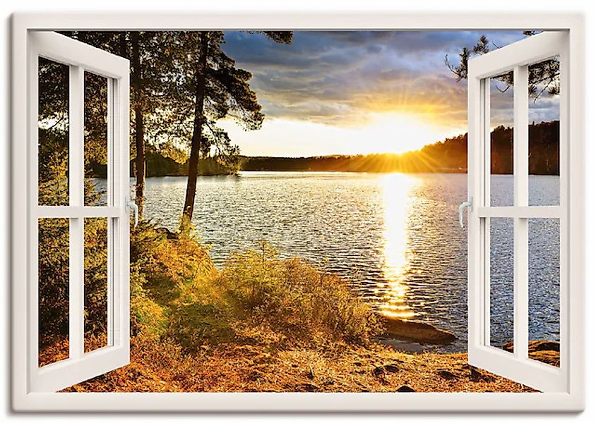Artland Wandbild »Sonnenuntergang im Algonquin Park« Fensterblick 1 Stk. tl günstig online kaufen