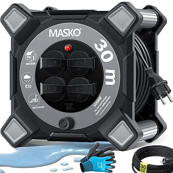 MASKO Kabeltrommel (Kabellänge 30 m), Verlängerungskabel günstig online kaufen