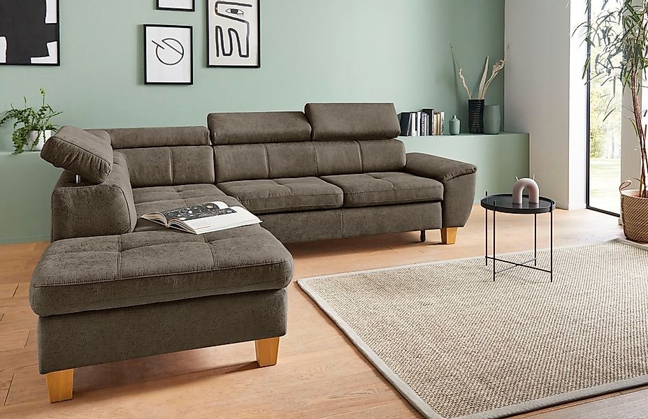 exxpo - sofa fashion Ecksofa "Enya, aufwendige Detailverarbeitung, hoher Si günstig online kaufen