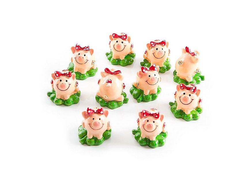 Logbuch-Verlag Dekofigur 10 kleine Glücksschweinchen Figuren 3,5 cm rosa al günstig online kaufen