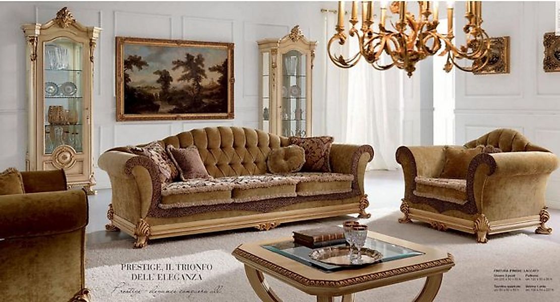 JVmoebel Sofa Dreisitzer Sofa 3 Sitzer Sofas Luxus Wohnzimmer Möbel Polyest günstig online kaufen
