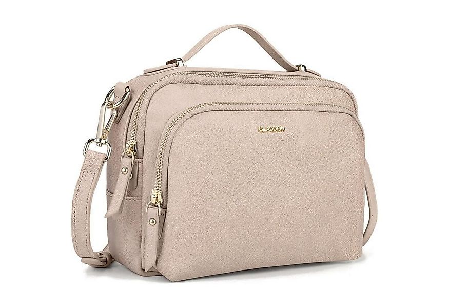 LuxusKollektion Umhängetasche Umhängetasche Damen Taupe Leder Schultertasch günstig online kaufen