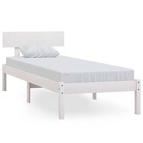 vidaXL Bett aus Kiefer-Massivholz in Weiß (L/B/H: 196x80x70 cm) günstig online kaufen