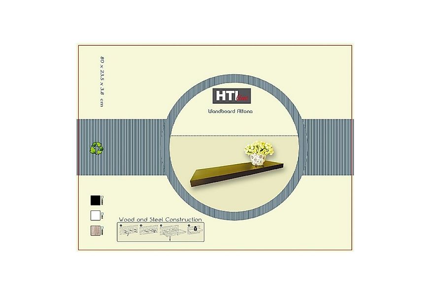 HTI-Line Wandboard Wandboard Altona 80, Stück 1-tlg., Wandregal günstig online kaufen