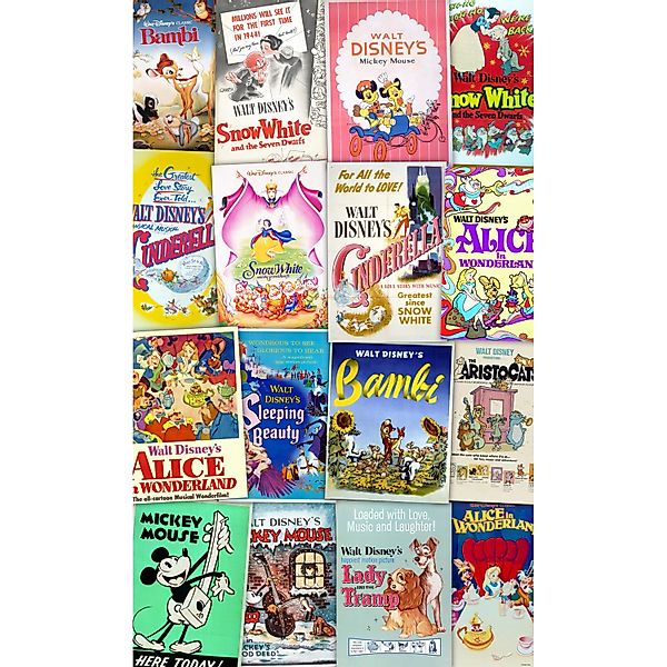 Komar Fototapete Vlies Disney Movie Posters Retro Girls  120 x 200 cm günstig online kaufen