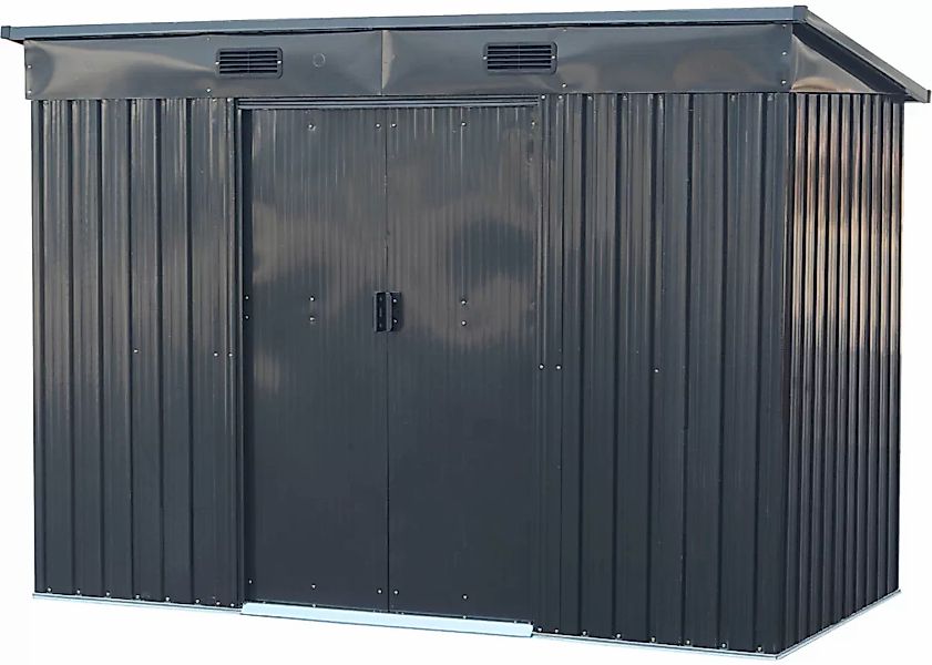 Tepro Metallgerätehaus Multi Shed Large 261 cm x 132 cm x 181 cm Anthrazit günstig online kaufen