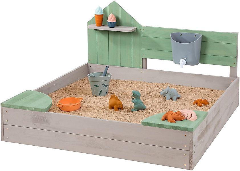 MUDDY BUDDY® Sandkasten Cozy House, warmgrau/eukalyptus, günstig online kaufen