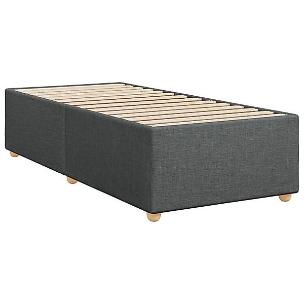 vidaXL Bett Bettgestell ohne Matratze Dunkelgrau 90x190 cm Stoff günstig online kaufen