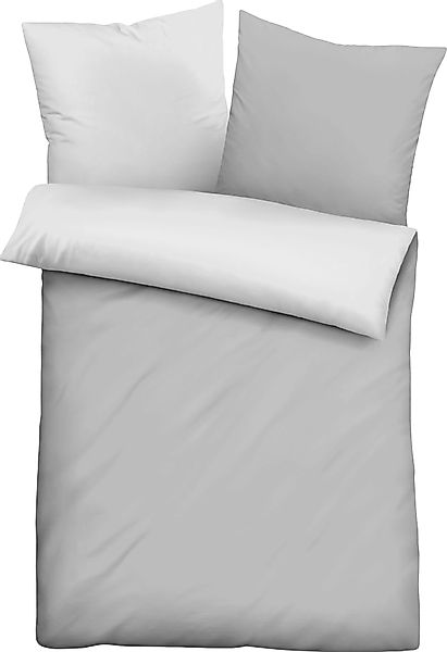 Castell - Markenbettwäsche Wendebettwäsche Uni-Microfaser-Satin in günstig online kaufen