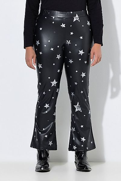 Angel of Style Schlupfhose Leggings mit Schlag Lederoptik mit Sternen günstig online kaufen