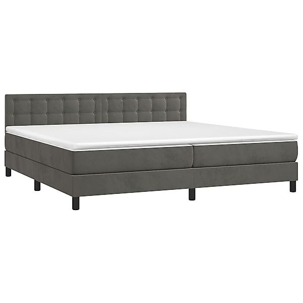 furnicato Bett Boxspringbett mit Matratze Dunkelgrau günstig online kaufen