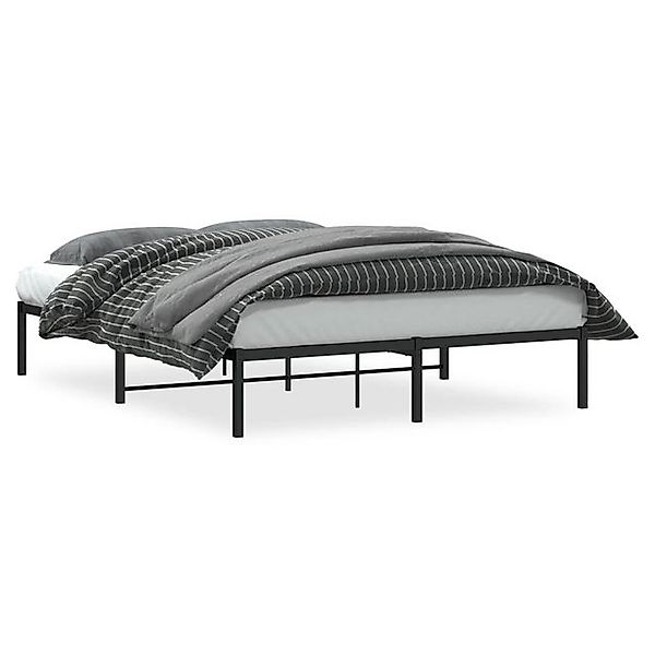 furnicato Bettgestell Metall Schwarz 160x200 cm (1-tlg) günstig online kaufen