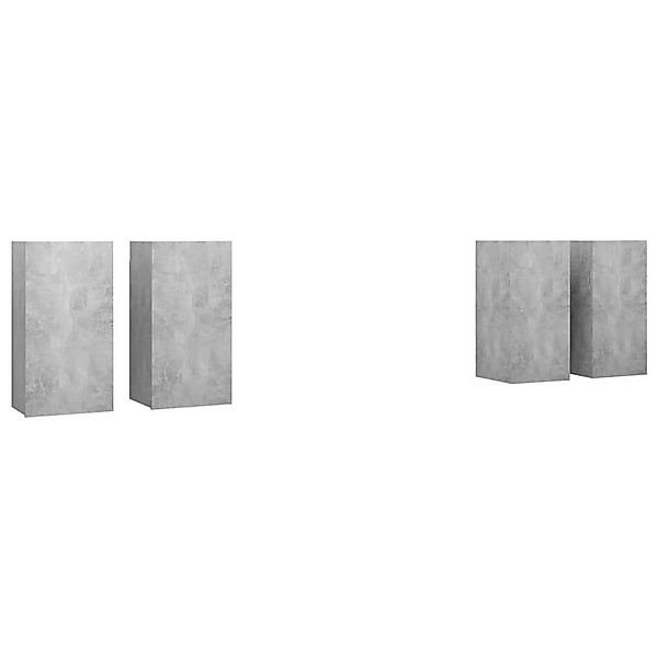furnicato TV-Schrank TV-Schränke 4 Stk. Betongrau 30,5x30x60 cm Holzwerksto günstig online kaufen