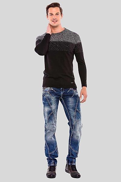 Cipo & Baxx Rundhalspullover "Pullover", 1 Stk. mit Farbverlauf günstig online kaufen