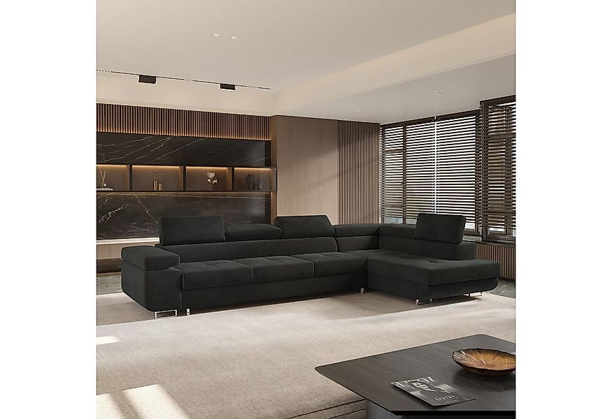 Masseno Ecksofa VICENTE mit Schlaffunktion L-Form, Sofa mit Bettkasten günstig online kaufen