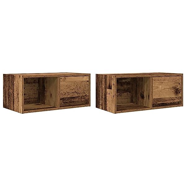 vidaXL TV-Schränke 2 Stk Altholz-Optik 60x31x25,5 cm Holzwerkstoff 861451 günstig online kaufen