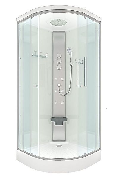 AcquaVapore Komplettdusche Dusche Fertigdusche D10-00T1-ALL Weiß 80x80, Sic günstig online kaufen