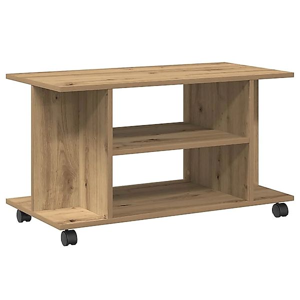 vidaXL TV-Regal mit Rollen Artisan-Eiche 80x40x45 cm Holzwerkstoff 855791 günstig online kaufen