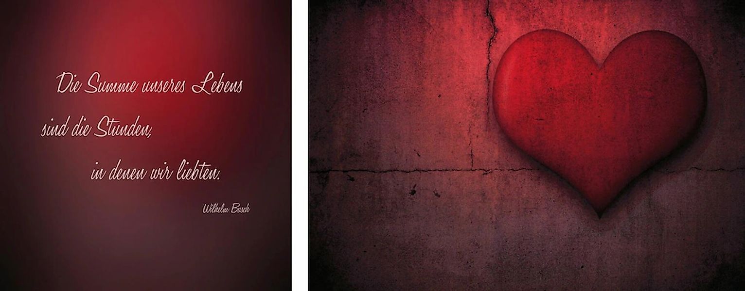 queence Leinwandbild "Sünden" Herz  Herzbilder  Kunst  Modern  Schriftzug günstig online kaufen