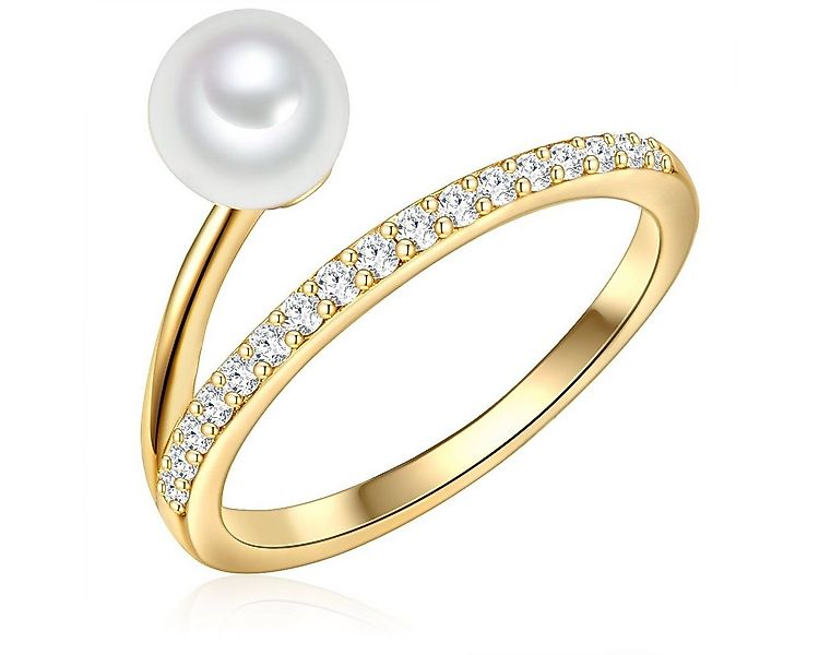 Valero Pearls Silberring gelbgold, aus Sterling Silber günstig online kaufen