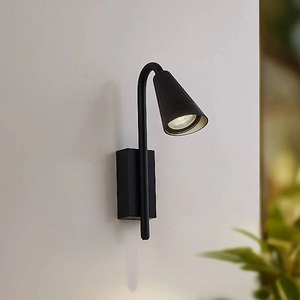 Lindby Außenwandlampe Sorvete, schwarz, Metall, Höhe 33 cm günstig online kaufen