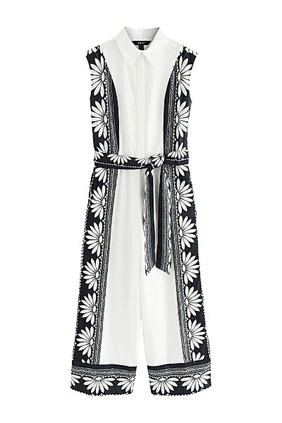 Next Jumpsuit Kurzärmeliger Jumpsuit mit Knopfleiste günstig online kaufen