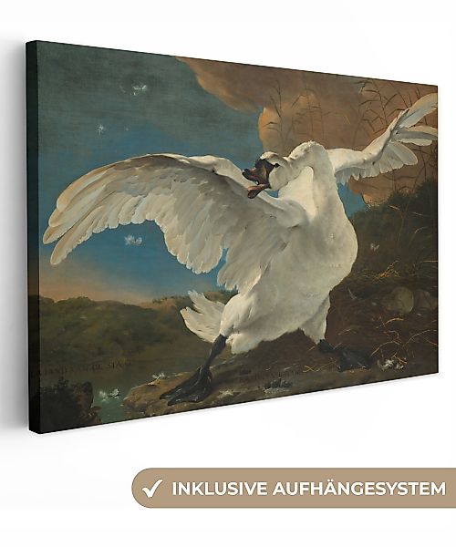 OneMillionCanvasses® Leinwandbild Der bedrohte Schwan - günstig online kaufen
