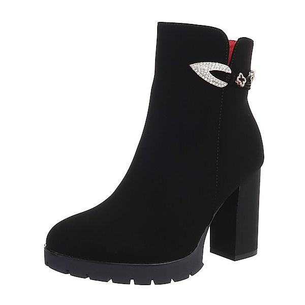 Ital-Design Damen Freizeit High-Heel-Stiefelette (87108572) Blockabsatz günstig online kaufen