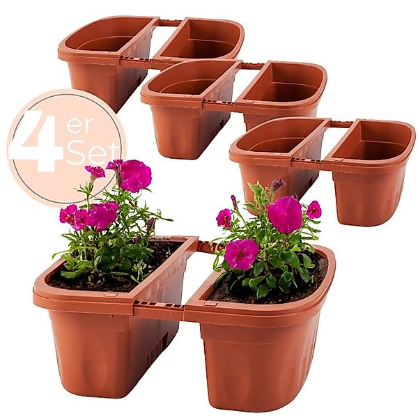 GarPet Blumenkasten 4x Blumen Kasten Beidseitig günstig online kaufen