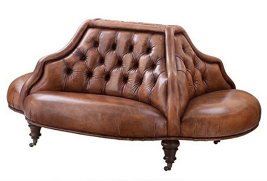 Casa Padrino Sofa Casa Padrino Luxus Echt Leder Sofa Vintage Leder Braun 4 günstig online kaufen